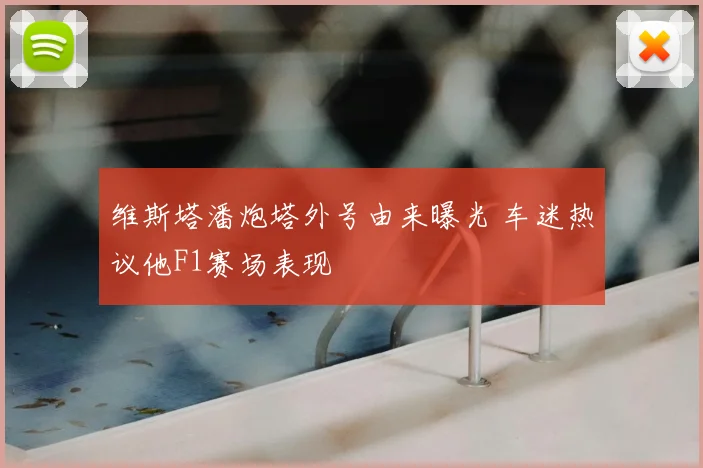 维斯塔潘炮塔外号由来曝光 车迷热议他F1赛场表现